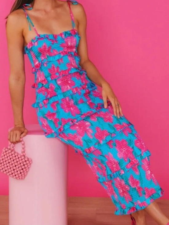 Show Me Your MuMu Dresses & Skirts - NWT Show Me Your Mumu Stella Smocked Floral Maxi Dress L